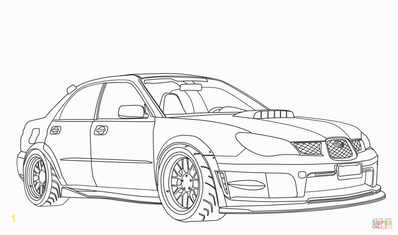 Printable Subaru Impreza Wrx Sti Coloring Page