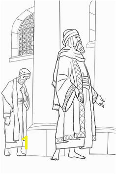 The Pharisee and the Tax Collector Coloring Page | divyajanan