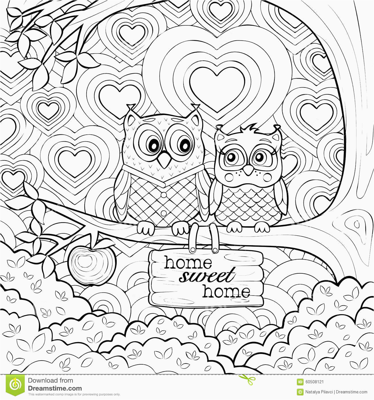 Quotes Coloring Pages Cute Owls Art therapy Coloring Page Stock Vector Illustration Elegant Beautiful Best