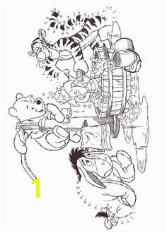 Winnie the Pooh Eeyore Tigger Piglet Bath Coloring pages colouring adult detailed advanced printable Kleuren voor