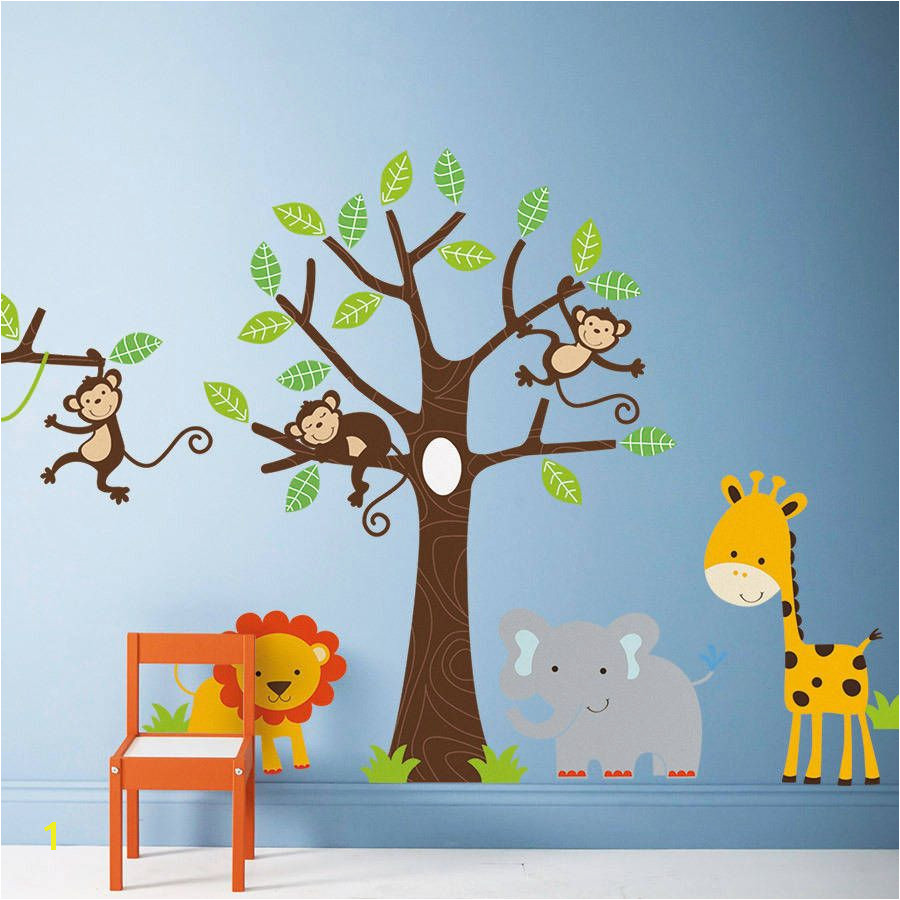 Baby Jungle Wall Murals Children S Jungle Wall Sticker Set by Parkins Interiors