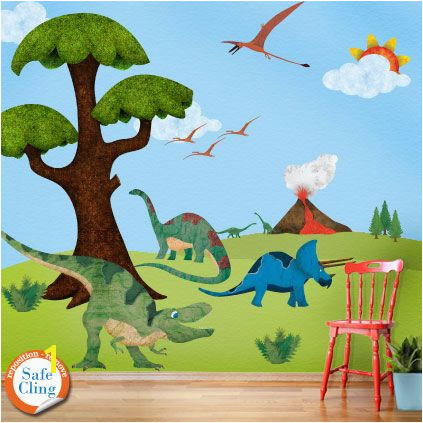 Dinosaur Wall Murals Large This Dinosaur Wall Mural Would Make Such A Neat Room for A Dinosaur
