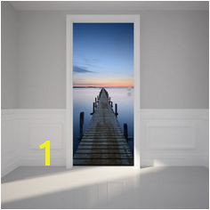 Door Wall Sticker Bridge Pier Self Adhesive Matt Fabric Mural