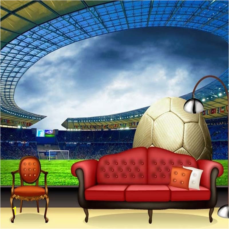 Football Stadium Murals Custom 3d soccer Wallpaper Sports Football themed Stadium