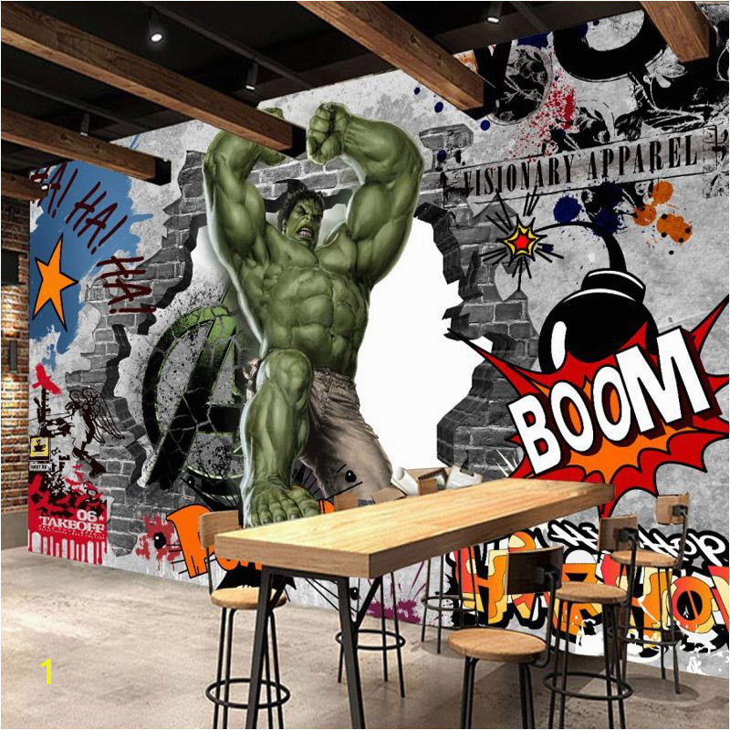 Graffiti Wall Murals Uk Vintage Graffiti Wall Mural Avengers Wallpaper Custom 3d Hulk