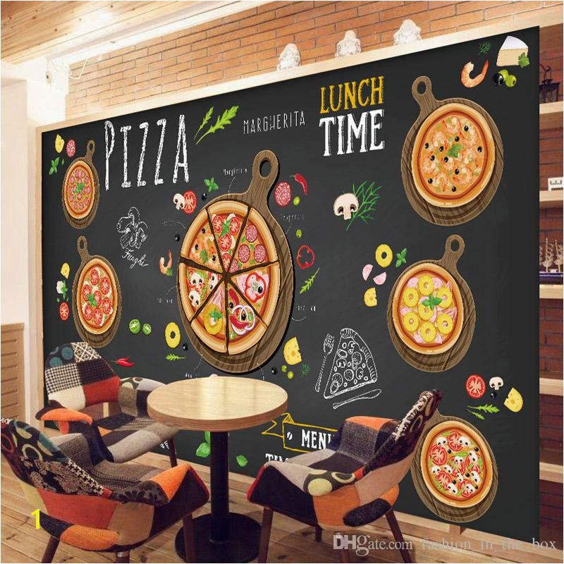 Custom 3D Wallpaper For Walls 3D Pizza Shop Wall Mural Coffee Bread Wallpaper Restaurant Dinning Cafe Wall Covering Kitchen Room Decor Natural Wallpapers