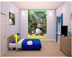 The Walltastic Kung Fu Panda Poster Mural inspired by the hit movie Kung Fu Panda and is sure to make a wel e addition to a child s bedroom or playroom