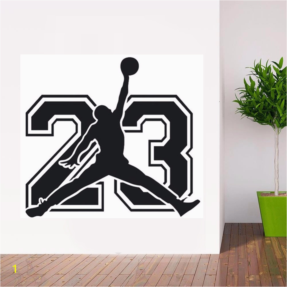 POOMOO Michael Jordan Basketball Player Stickers DECORATIVE VINYL To walls Decor for Kids rooms Wallpaper New Arrivals Decals