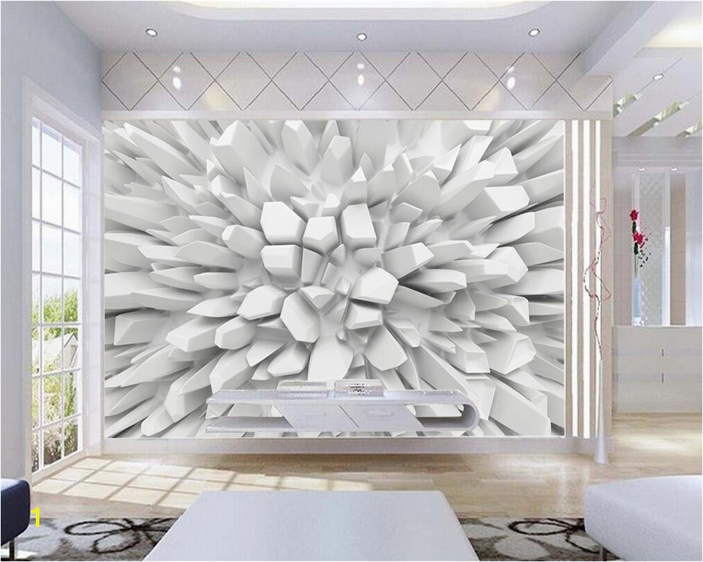 Beibehang White 3d Radiant Stone Wallpaper Custom Wall mural Modern Art Painting HD mural 3d Living Room TV 3d Wallpaper