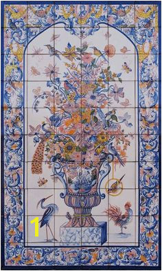 Tile murals spanish tile victorian tile decorative tile ceramic tile Ceiling Murals