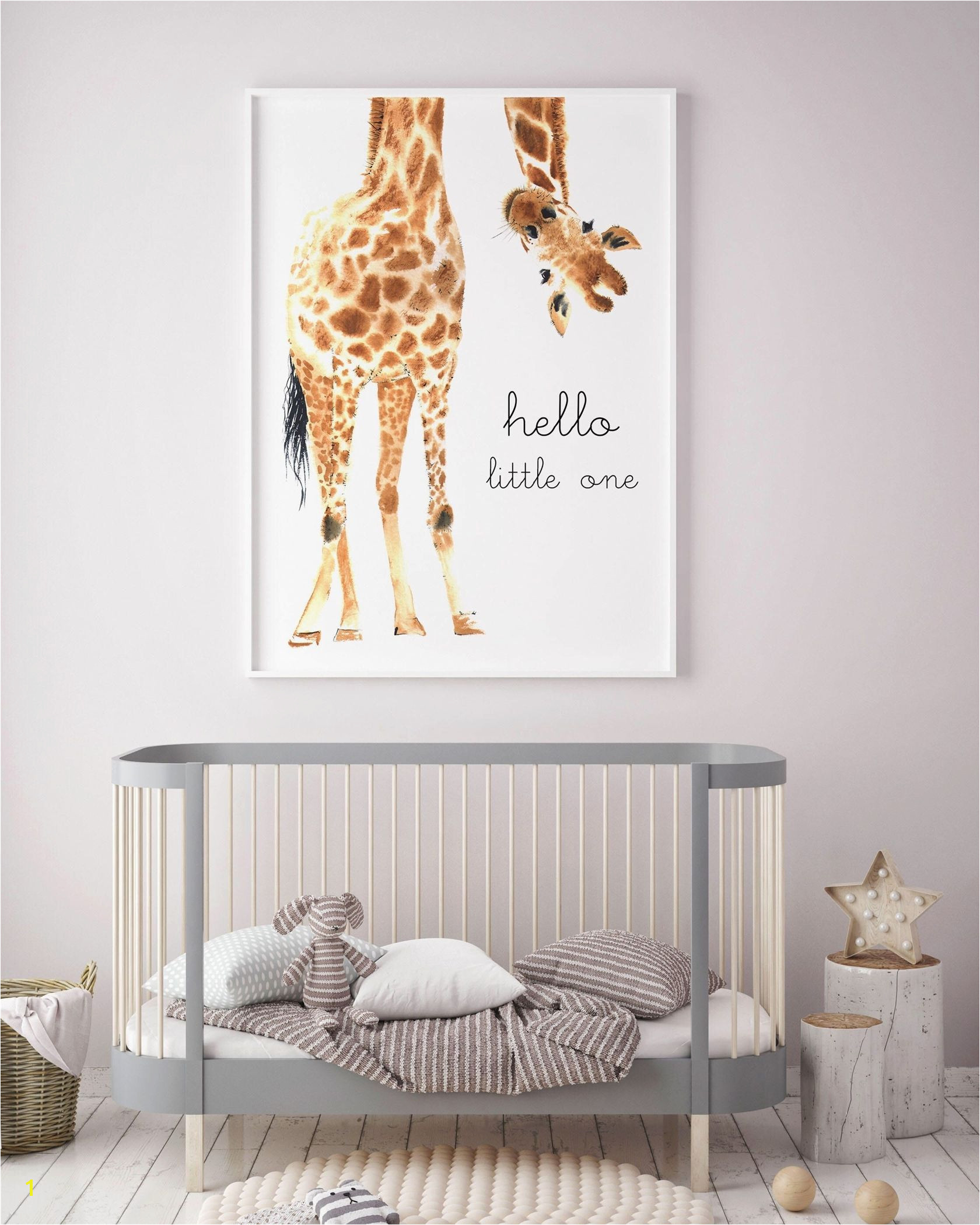 Safari Wall Murals for Nursery Giraffe Animal Nursery Decor Nursery Wall Art Printable Art
