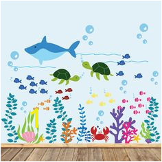 Sea Life Wall Murals Under the Sea” Peel & Stick Boys Nursery Wall Decals In 2019