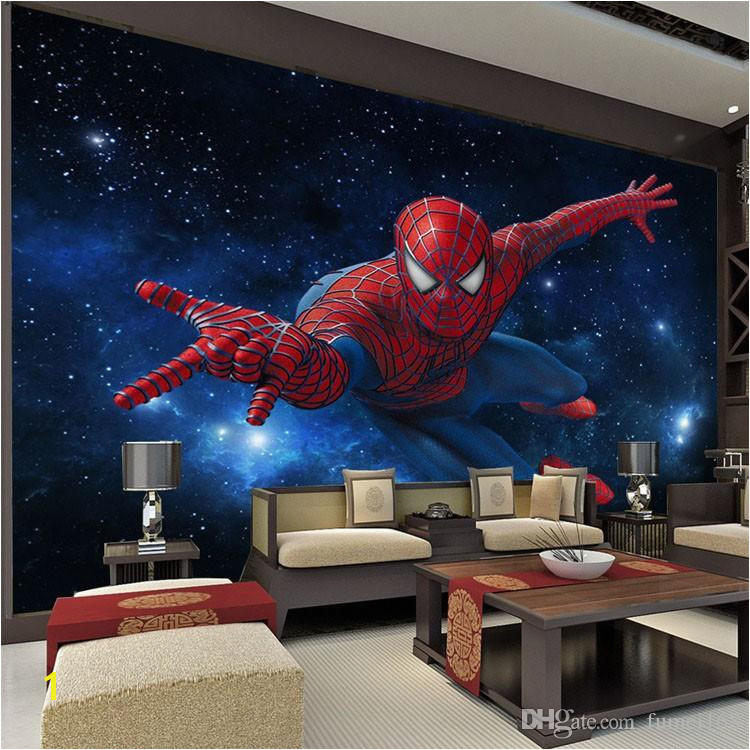 Spiderman Wallpaper Murals Großhandel 3d Stereo Continental Tv Hintergrundbild Wohnzimmer