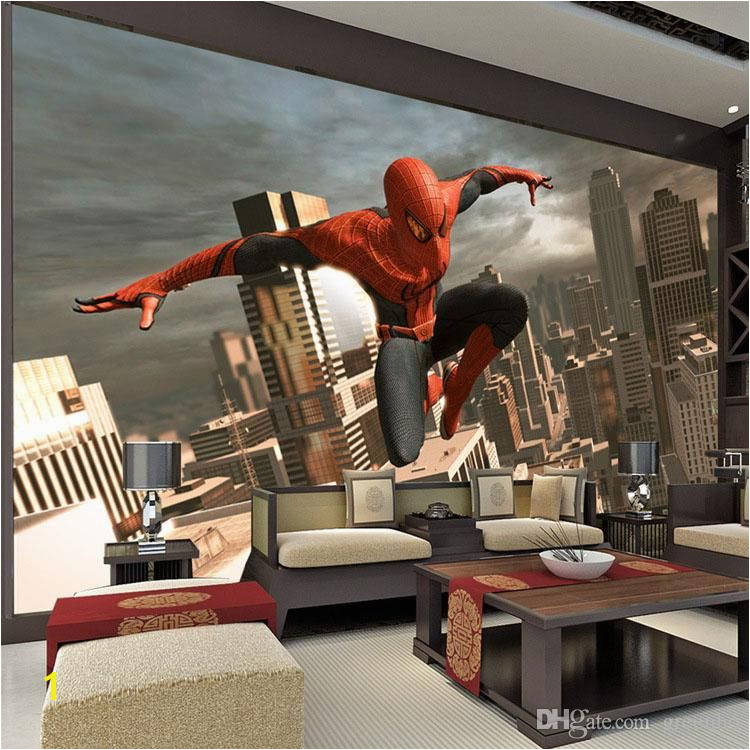 Superhero Wall Murals Wallpaper Spiderman Wall Mural Superhero Wallpaper Custom 3d Wallpaper