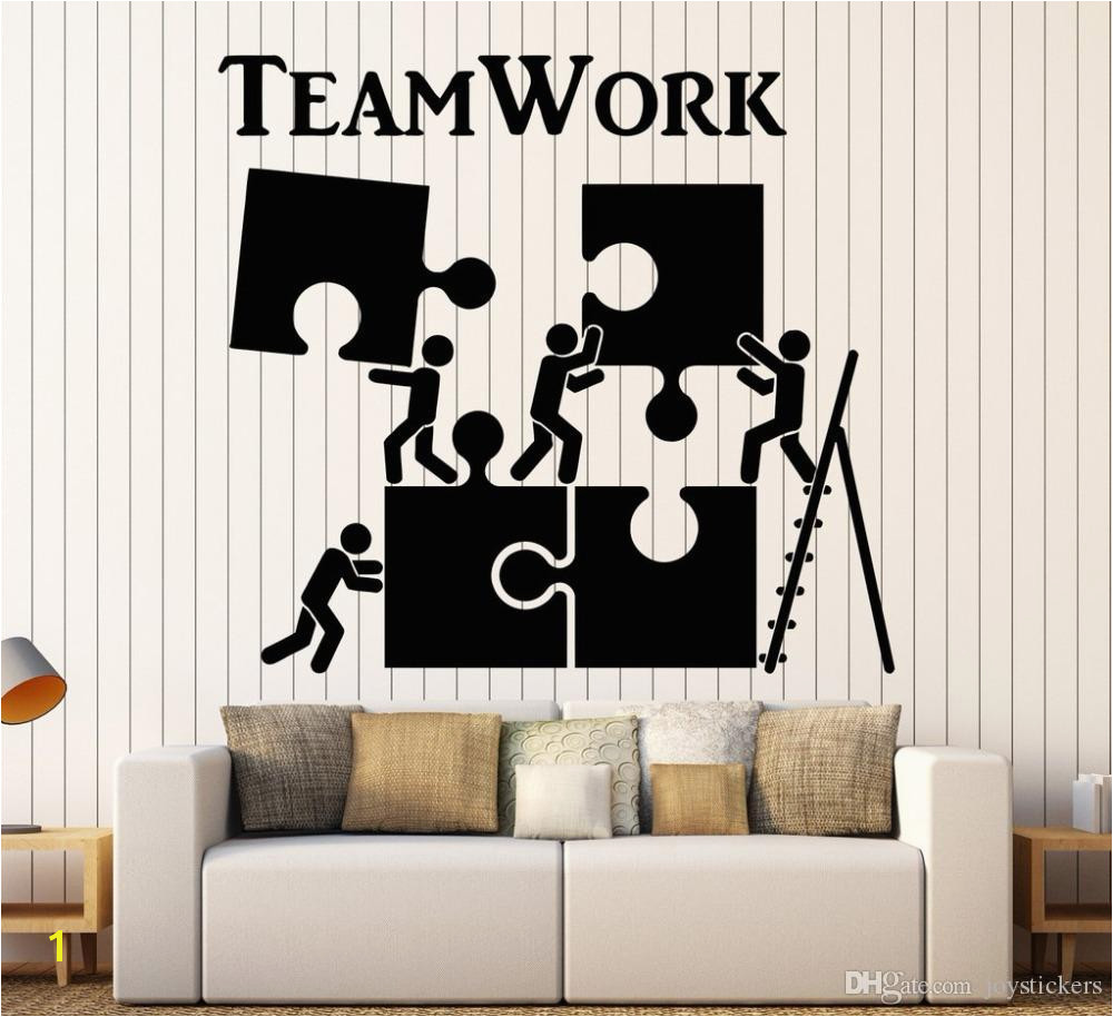 Wall Mural Decals Cheap Vinyl Wall Decal Teamwork Motivation Decor for Fice Worker Puzzle