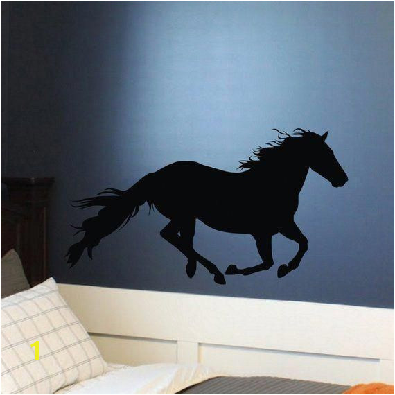 Running Horse Vinyl Wall Decal Sticker I love Horses Teen Girl Bedroom Decor Wild Horses Run Free teenagegirlbedroomdiy