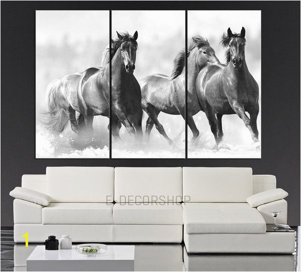 Wall Art Running Wild Horses Canvas Print 3 Panel Horse Canvas Art Print