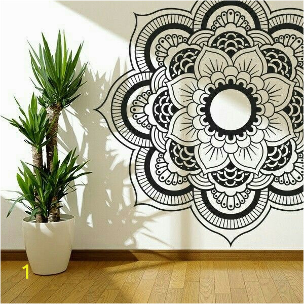 black white mandala wall art