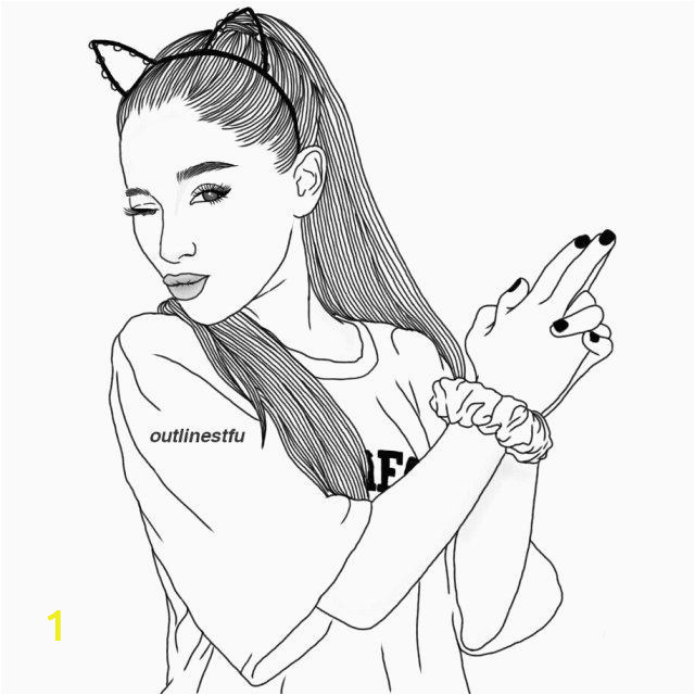 Ariana Grande Coloring Page | divyajanan