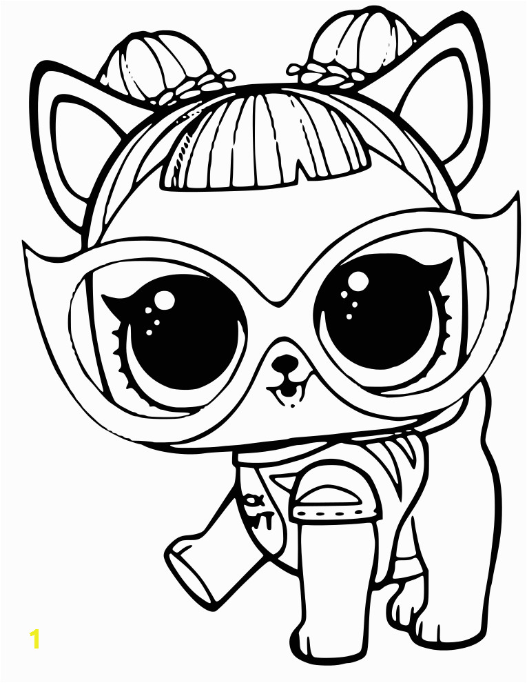 Baby Cat Lol Doll Coloring Page Dog Free Clipart 304