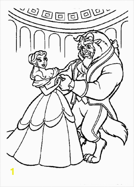 Belle Beauty and the Beast Coloring Pages Free Disney Princess Beauty and the Beast Coloring Pages