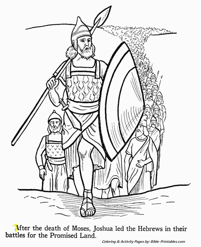 Bible Story Coloring Pages for Kids Joshua Bible Story Coloring Page