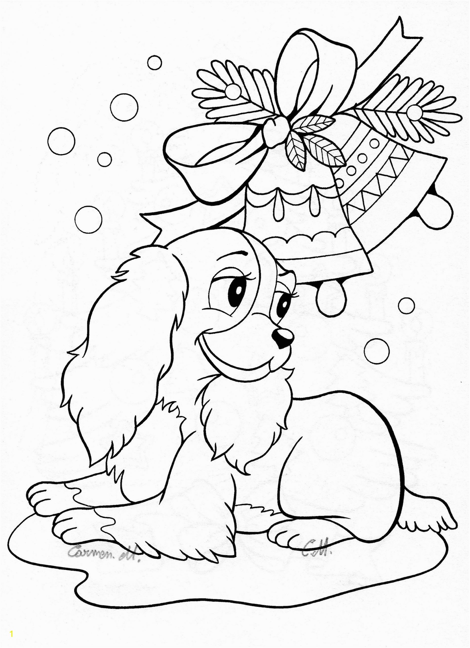 Cartoon Christmas Coloring Pages Best Coloring Christmas Pet Pages Fresh Printable Od Dog