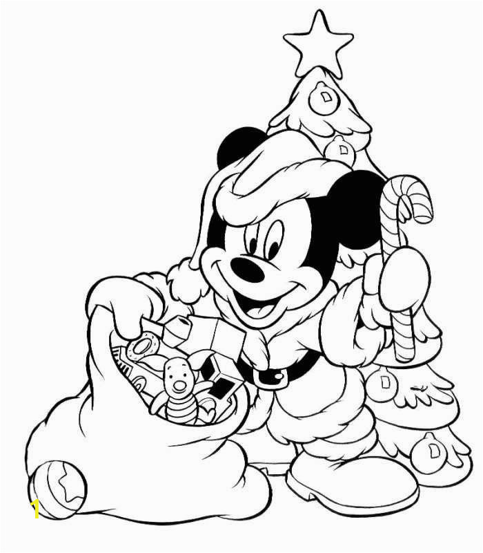 Cartoon Christmas Coloring Pages Disney Coloring Pages Mickey Mouse as Santa Christmas