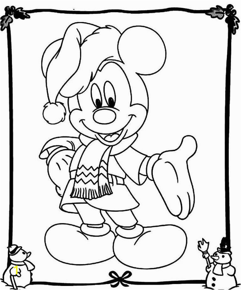 Cartoon Christmas Coloring Pages Mickey Mouse Christmas Coloring Pages