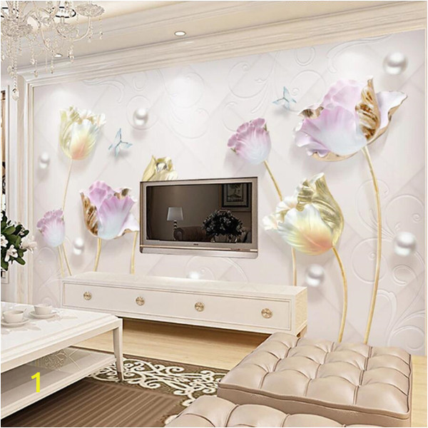 Chinese Wall Murals Wallpaper Wallpaper 3d Murals Embossed Elegant New Chinese Simple Jewelry Tulip Background Wall Decorative Wallpaper Wallpapers Free Download Wallpapers