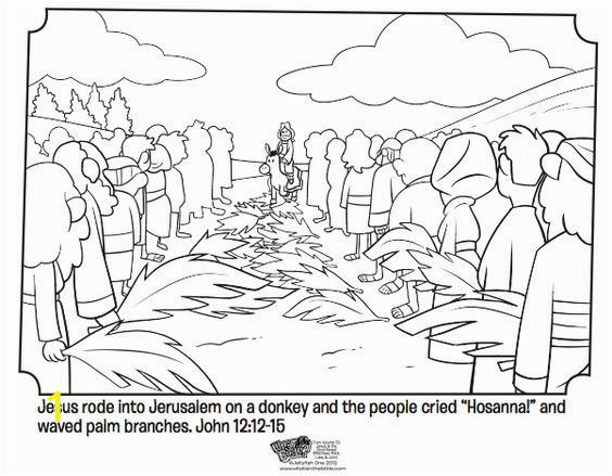 Coloring Pages Of Jerusalem Palm Sunday Bible Coloring Pages