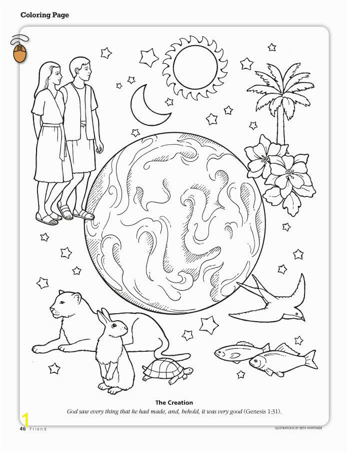 Creation Story Coloring Pages Primary 6 Lesson 3 the Creation