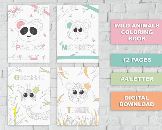 Cute Little Animal Coloring Pages Printable Cute Animal Coloring Pages Coloring Pages for Kids Kids Party Activity Learning Activity Baby Shower Activity
