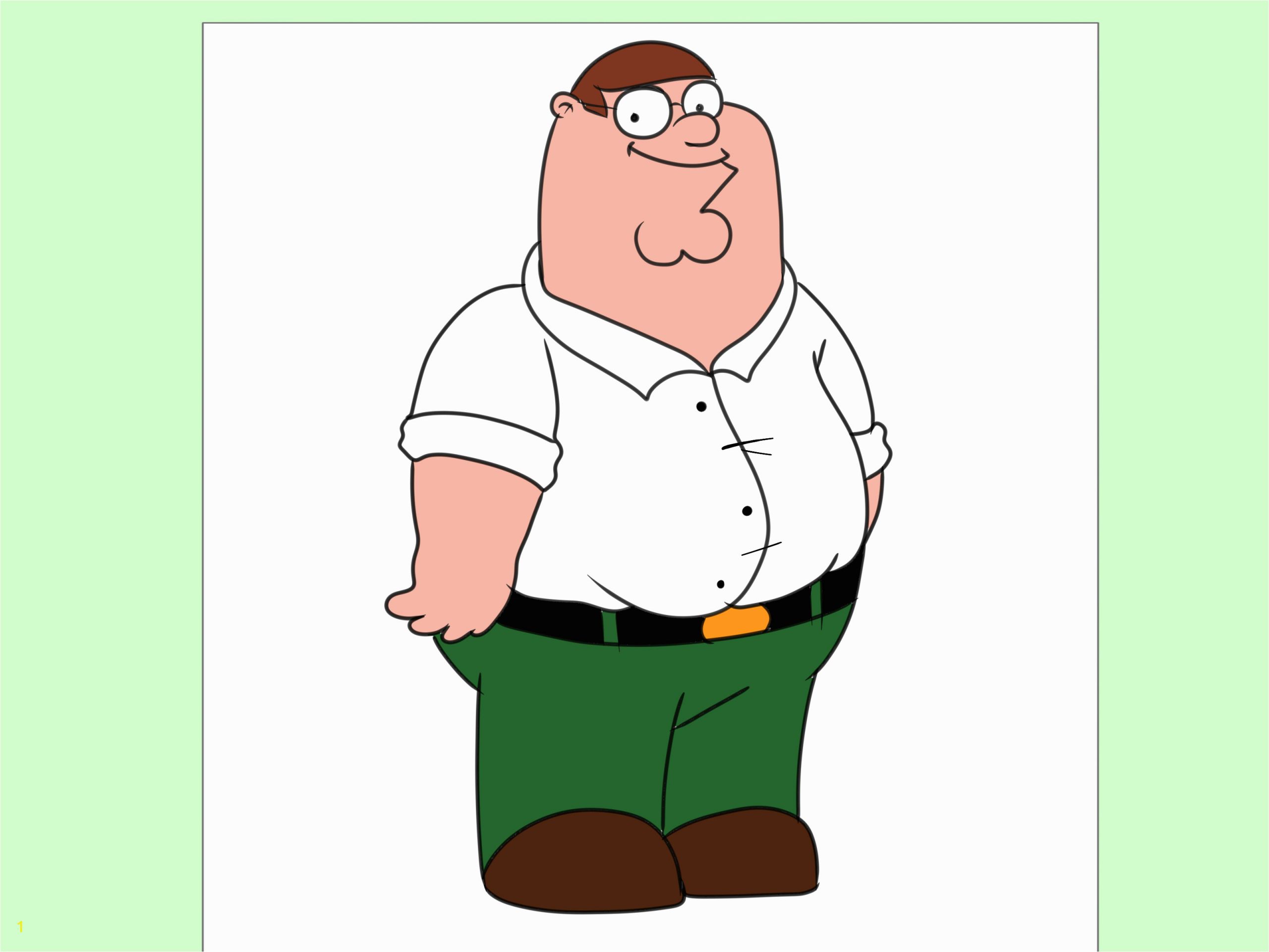 Draw Peter from Family Guy Step 7