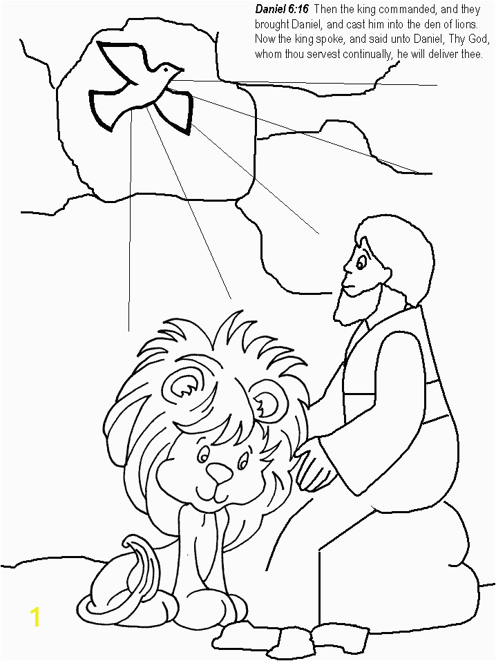 Free Printable Coloring Pages Daniel and the Lions Den | divyajanan
