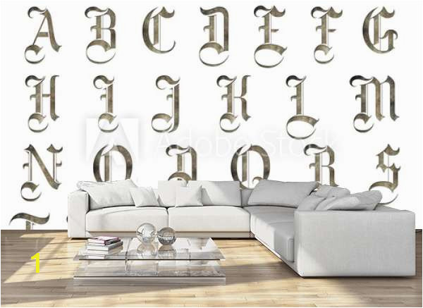 Gothic Wall Murals Uk Me Val Gothic Alphabet Collection Wall Mural