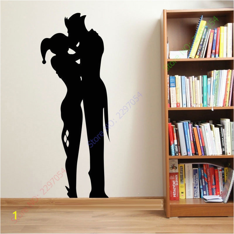 Harley Quinn Wall Mural Us $6 39 Off Harley Quinn and the Joker Wall Art Sticker Decal Diy Home Decoration Wall Mural Removable Room Sticker 57x150cm In Wall Stickers
