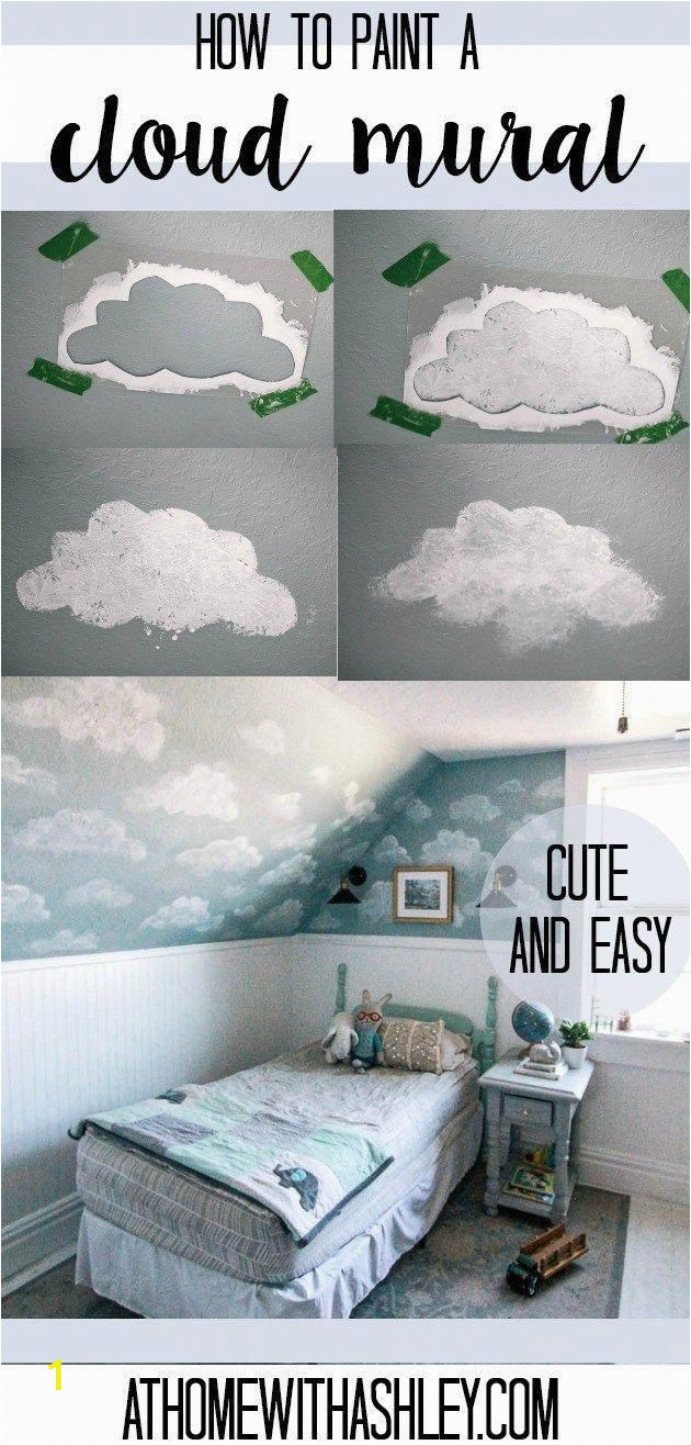 How to Paint A Wall Mural Step by Step How to Paint A Cloud Mural Diy This Would Be Beautiful In A