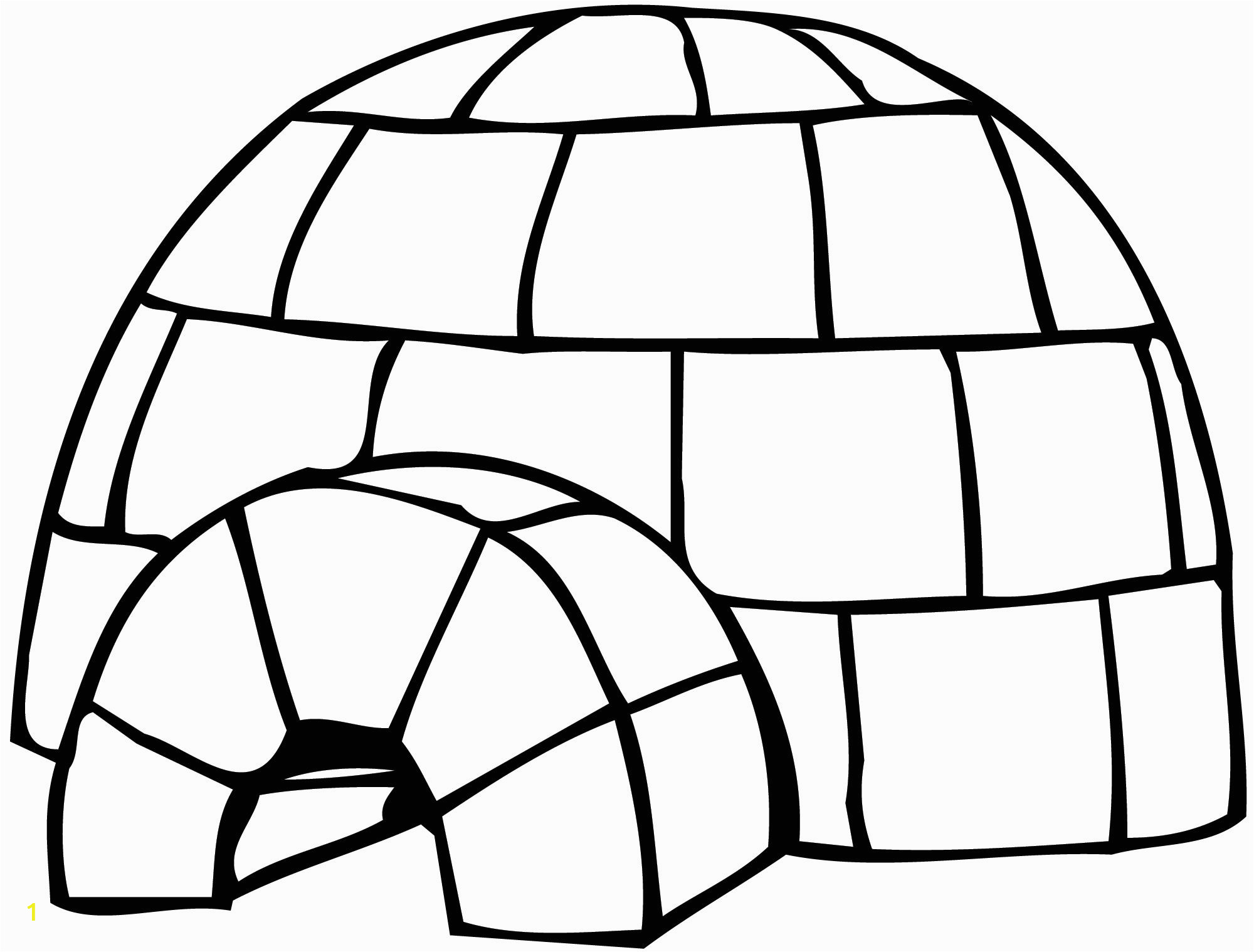 Igloo Printable Coloring Page Best Igloo Clipart Clipartion