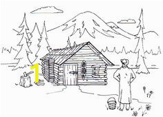 Log Cabin Coloring Page 212 Best Happy Log Cabin Day Images