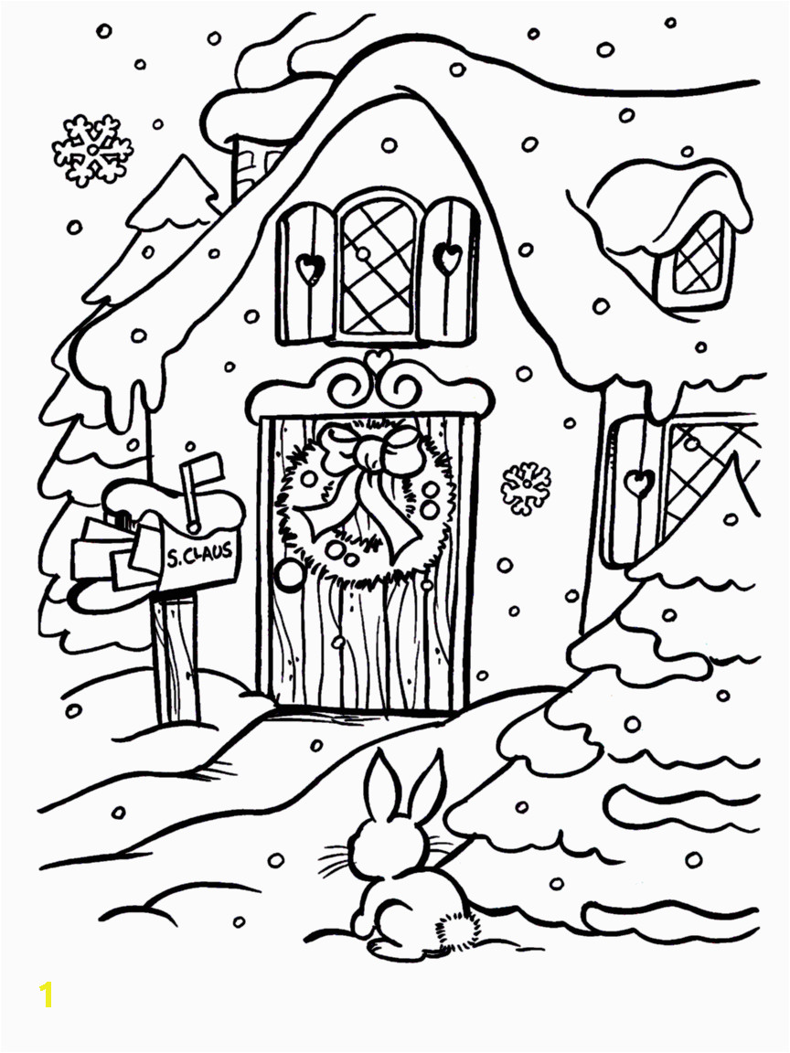Log Cabin Coloring Page Hundreds Of Free Printable Xmas Coloring Pages and Xmas