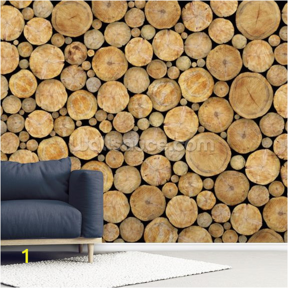 stacked log pile wallpaper