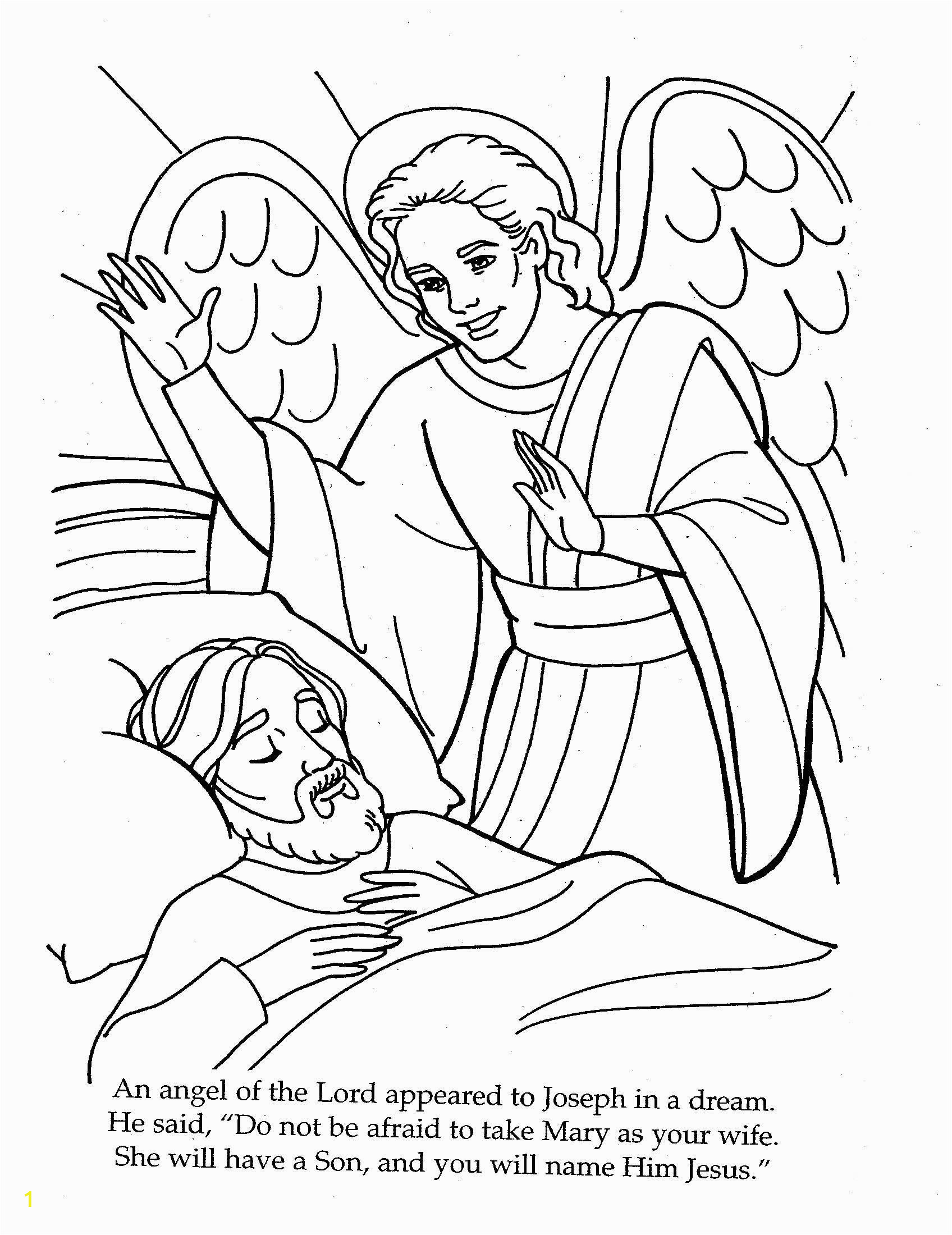 Mary and Joseph Coloring Page Image Result for Joseph S Dream Of Mary and Jesus Craft