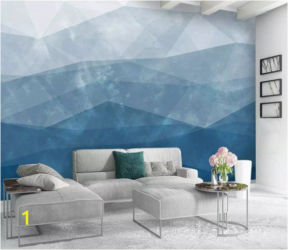 Mediterranean Murals for Walls Abstract Wallpaper soft Geometric Wall Mural Triangle Wall