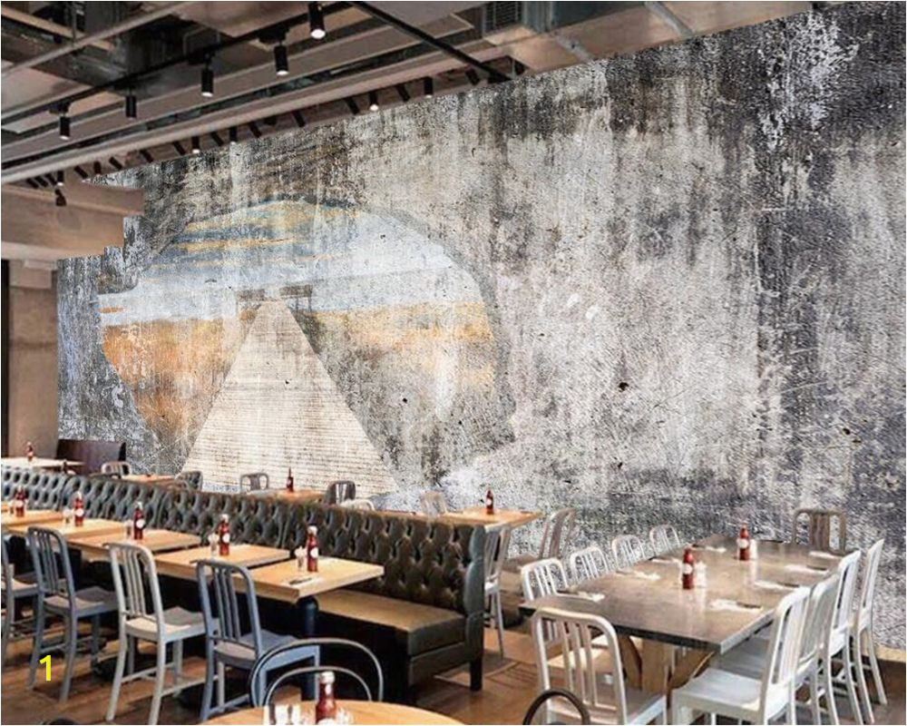 Mural On Concrete Wall Beibehang Custom Wallpapers Home Decoration Murals Retro