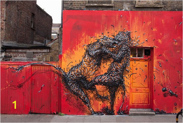Painting Mural On Brick Wall Murals by Daleast Seem to Explode with Energy