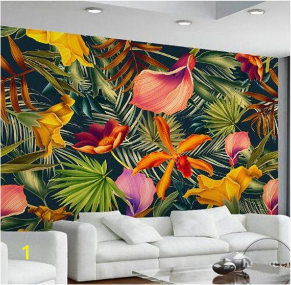 Photo Murals Custom Wall Murals Custom Wall Mural Tropical Rainforest Plant Flowers Banana