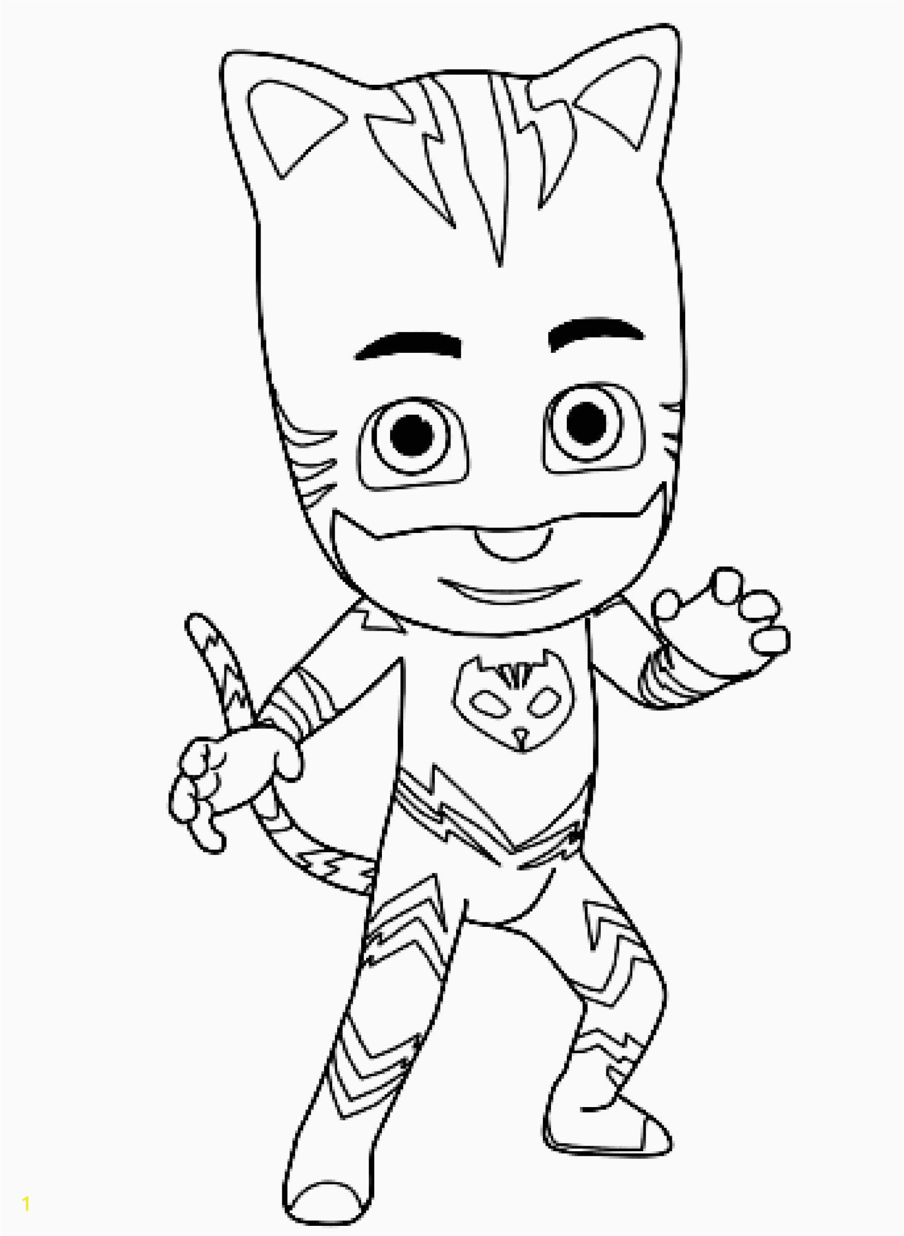 Pj Mask Coloring Pages Free Printable Pin On Example Cartoons Coloring