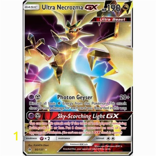 Pokemon Cards Gx Coloring Pages Ultra Necrozma Gx 95 131 Ultra Rare Pokemon Card Pokemon Sm forbidden Light