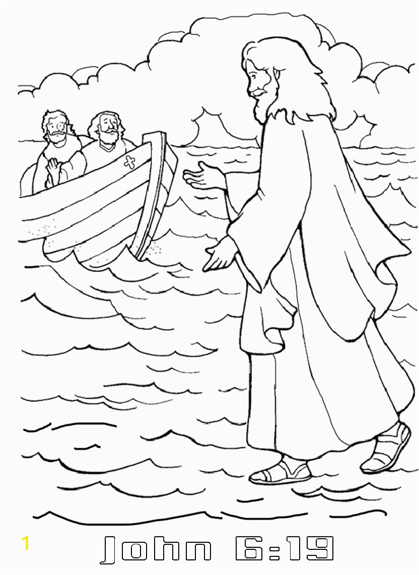 Download Printable Coloring Pages Of Jesus Walking On Water ...